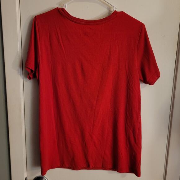 Disney Red Mickey Mouse T-Shirt  Women's Large WDW Kidcore Americana Character T - Picture 4 of 10